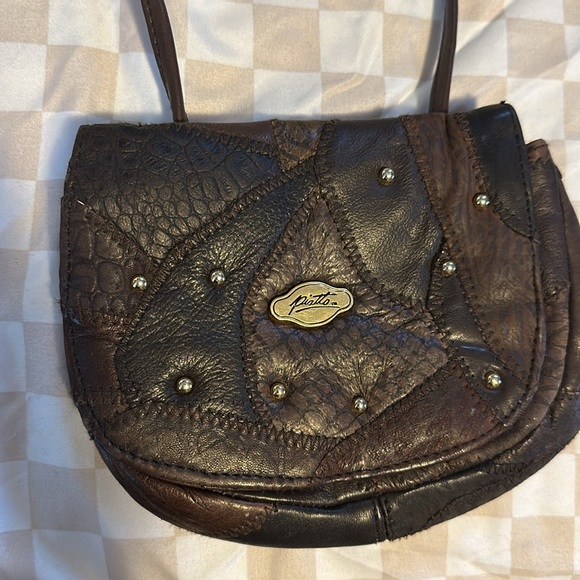 Vintage brown piatto crossbody bag - Picture 2 of 9